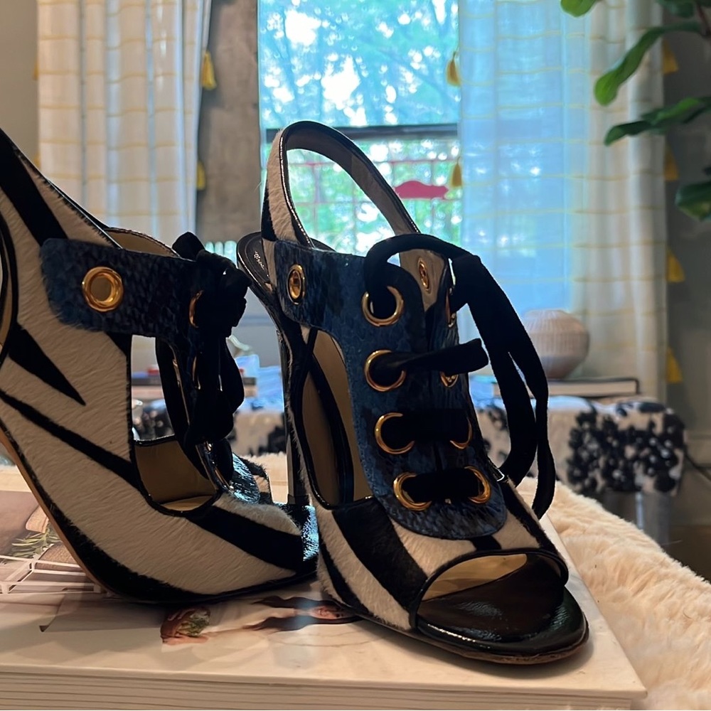 Jimmy Choo Zebra Print Heel - image 4